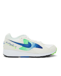 Nike White And Green Skylon Ii Sneakers