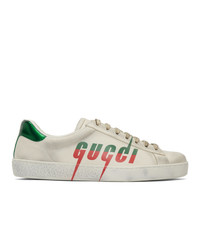 Gucci White Blade New Ace Sneakers