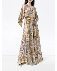 Etro Floral Printed Silk Maxi Dress
