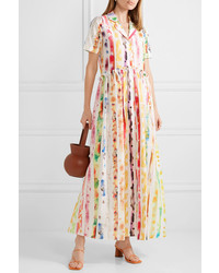 Rosie Assoulin Ruffled Printed Cotton Blend Poplin Maxi Dress