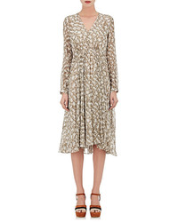 Derek Lam Bei Python Print Silk Midi Dress