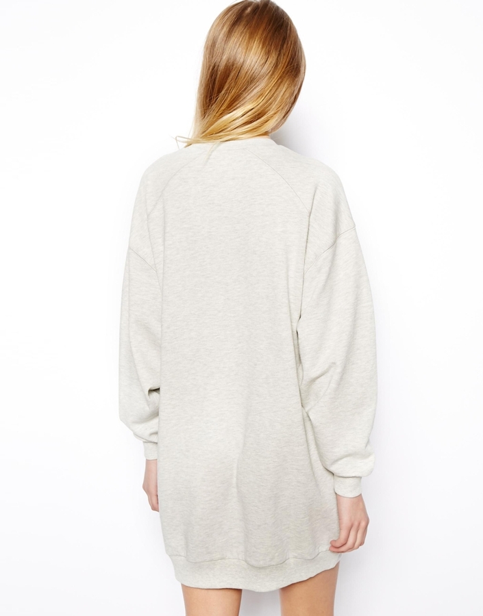 Asos Petite Sweatshirt Dress With A Applique, $85 | Asos | Lookastic