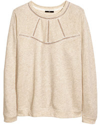 H&M Sweatshirt Grayleopard Print Ladies