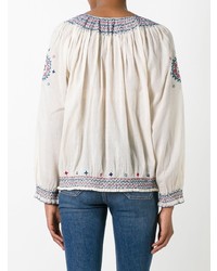 TALITHA Embroidered Figures Blouse