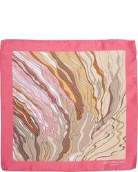 Richard James Abstract Dune Pocket Square Pink