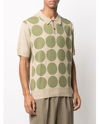 Stussy Geometric Print Short Sleeved Polo Shirt
