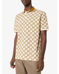 Gucci Gg Supreme Embroidered Polo Shirt