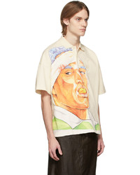 JW Anderson Off White Pol Anglada Oversized Printed Polo