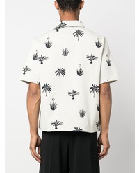 Jil Sander Palm Tree Print Polo Shirt