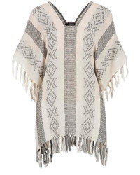 Maurices Patterned Poncho With Fringe