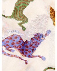 Stella McCartney Wild Cats Psychedelic Garden Print Scarf