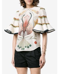 Chloé Silk Pictorial Graphic Top