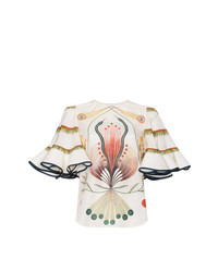 Chloé Silk Pictorial Graphic Top
