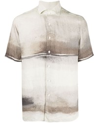 Corneliani Abstract Print Short Sleeved Shirt