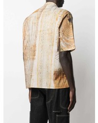 Lemaire Band Collar Illustration Print Shirt