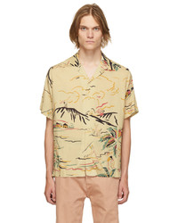 Carne Bollente Beige Tropical Squirt Short Sleeve Shirt