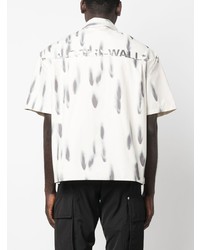 A-Cold-Wall* Blur Print Zipped Short Sleeve Shirt