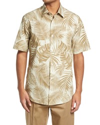 Nn07 Errico 5209 Short Sleeve Button Up Shirt In Brown Print At Nordstrom