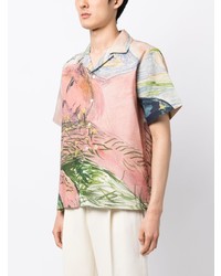 Carne Bollente Graphic Print Linen Blend Shirt