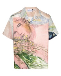 Carne Bollente Graphic Print Linen Blend Shirt