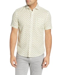 johnnie-O Hangin Out Russel Avocado Print Short Sleeve Button Up Shirt