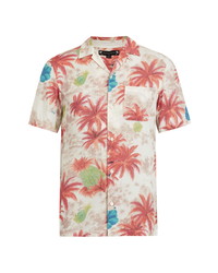 AllSaints Kanaloa Short Sleeve Button Up Aloha Shirt