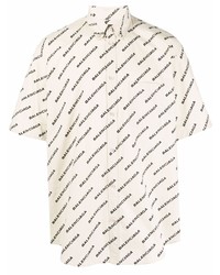 Balenciaga Logo Print Short Sleeved Shirt