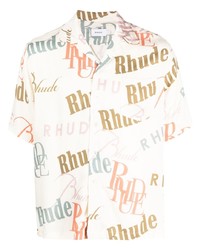 Rhude Logo Print Short Sleeved Shirt