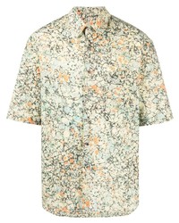 Lemaire Marbled Pattern Short Sleeved Shirt