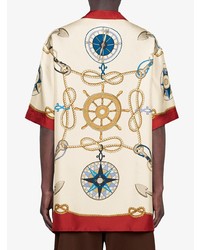 Gucci Nautical Print Bowling Shirt