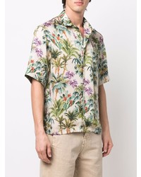 PT TORINO Palm Tree Print Short Sleeve Shirt