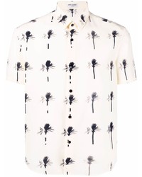 Saint Laurent Palm Tree Print Short Sleeved Shirt