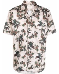 Tintoria Mattei Pineapple Print Hawaiian Shirt