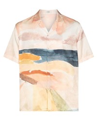 COMMAS Shoreline Landscape Print Shirt