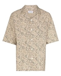 Kenzo Snake Pattern Camp Collar Shirt