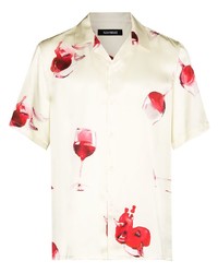 Nahmias Wine Glass Print Shirt