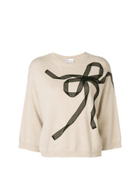 RED Valentino Boxy Lace Bow Sweater