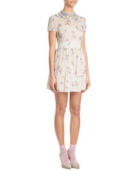 RED Valentino Red Valentino Printed Silk Dress With Collar