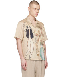 COMMAS Beige Woman And Fern Shirt