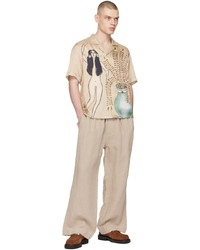 COMMAS Beige Woman And Fern Shirt