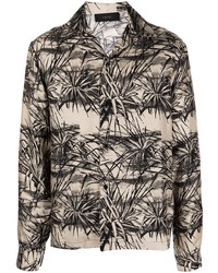 Amiri Foliage Print Silk Shirt