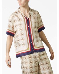 Gucci Graphic Print Silk Shirt