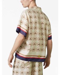Gucci Graphic Print Silk Shirt