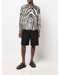 Roberto Cavalli Zebra Print Silk Shirt