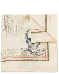 Alexander McQueen Letters From India Printed Silk Pocket Square