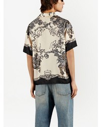 Gucci Graphic Print Silk Bowling Shirt