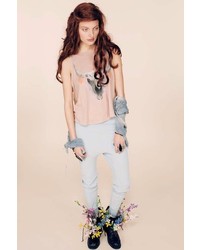 Wildfox Couture Cherie Skull Cassidy Tank In Almond