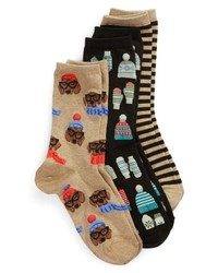 Hot Sox 3 Pack Mittens Socks