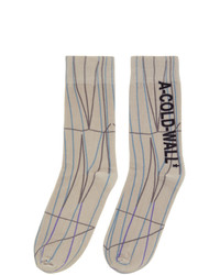 A-Cold-Wall* Grey Pattern Socks