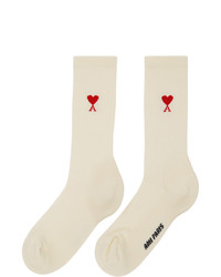 AMI Alexandre Mattiussi Off White Logo Socks
